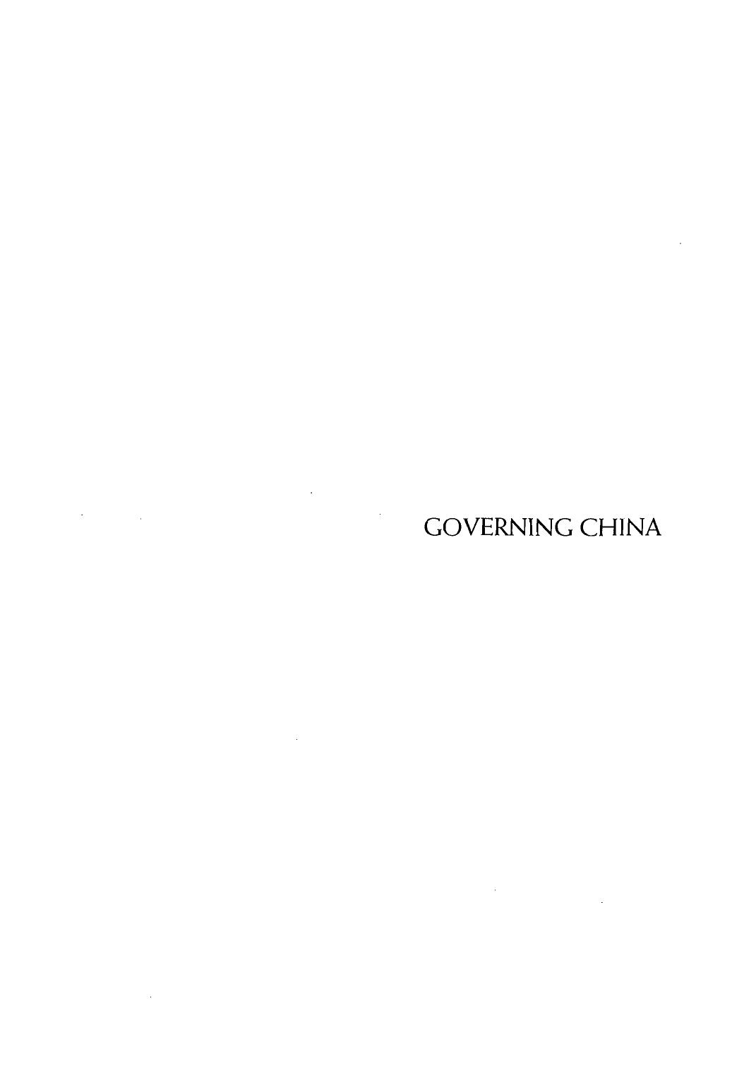 Governing China: From Revolution Through Reform by Kenneth Lieberthal