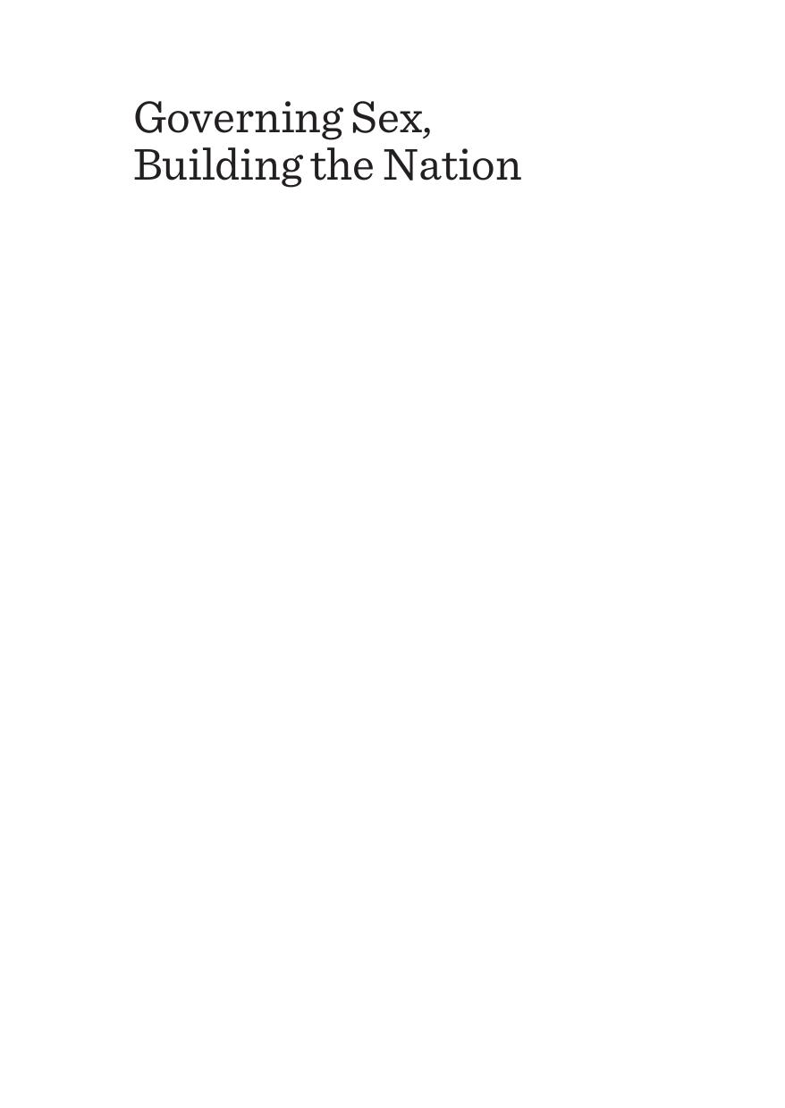 Governing Sex, Building the Nation : The Politics of Prostitution in Postcolonial Taiwan (1945-1979) by Wan-Chen Yen