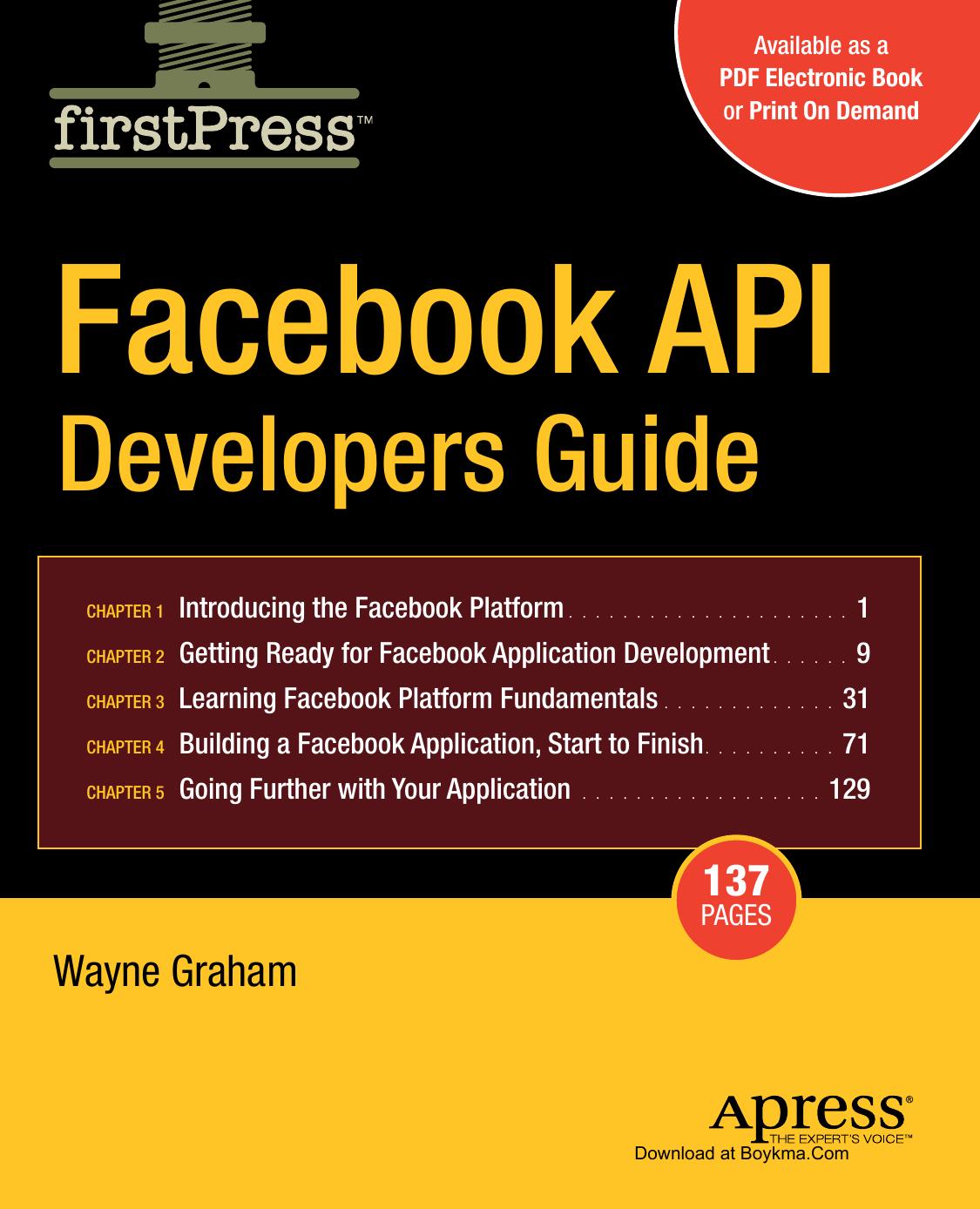 Graham by Facebook API Developers Guide (2008)