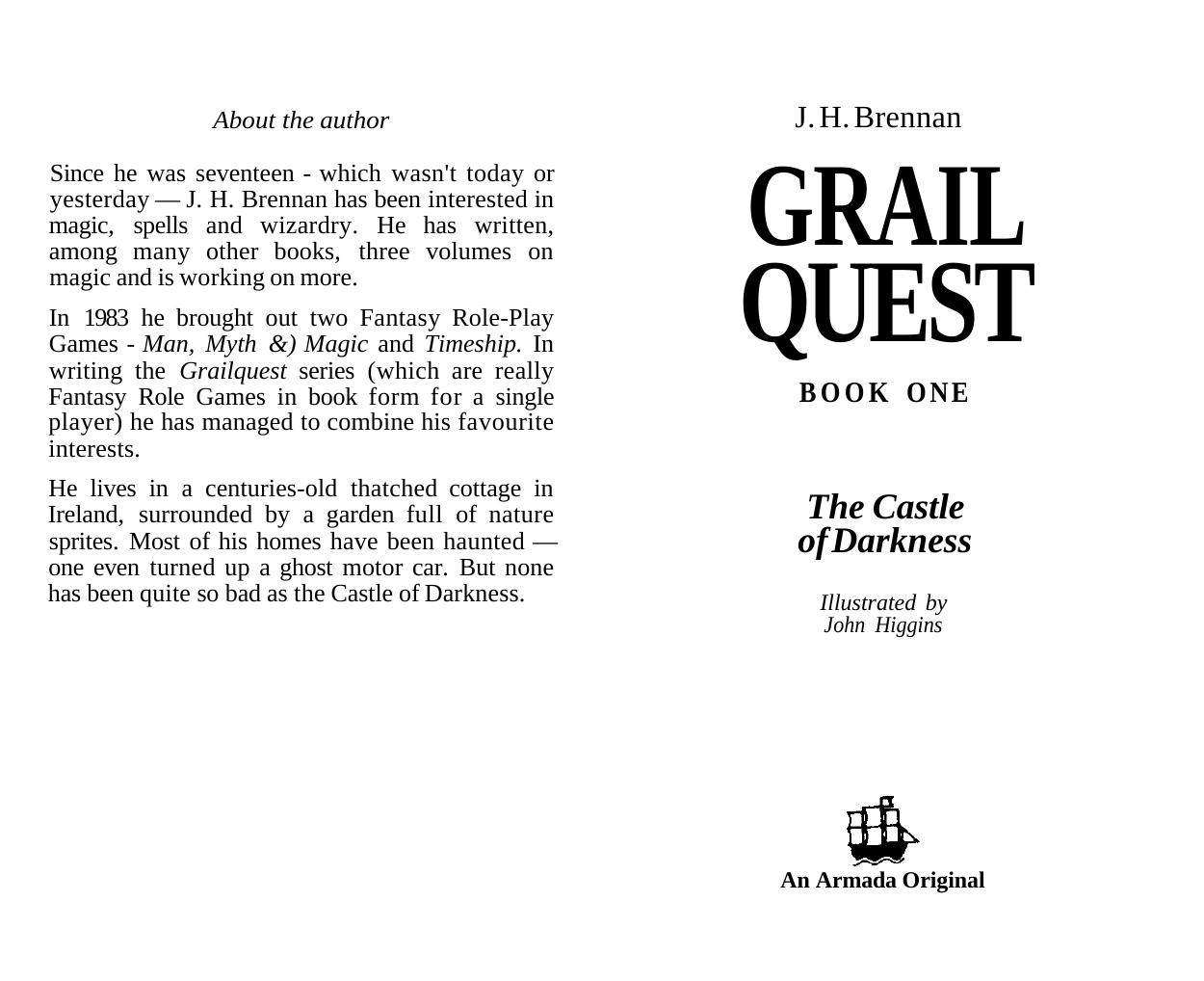 Grailquest: Castle of Darkness Bk. 1 (Armada Original) by J.H. Brennan