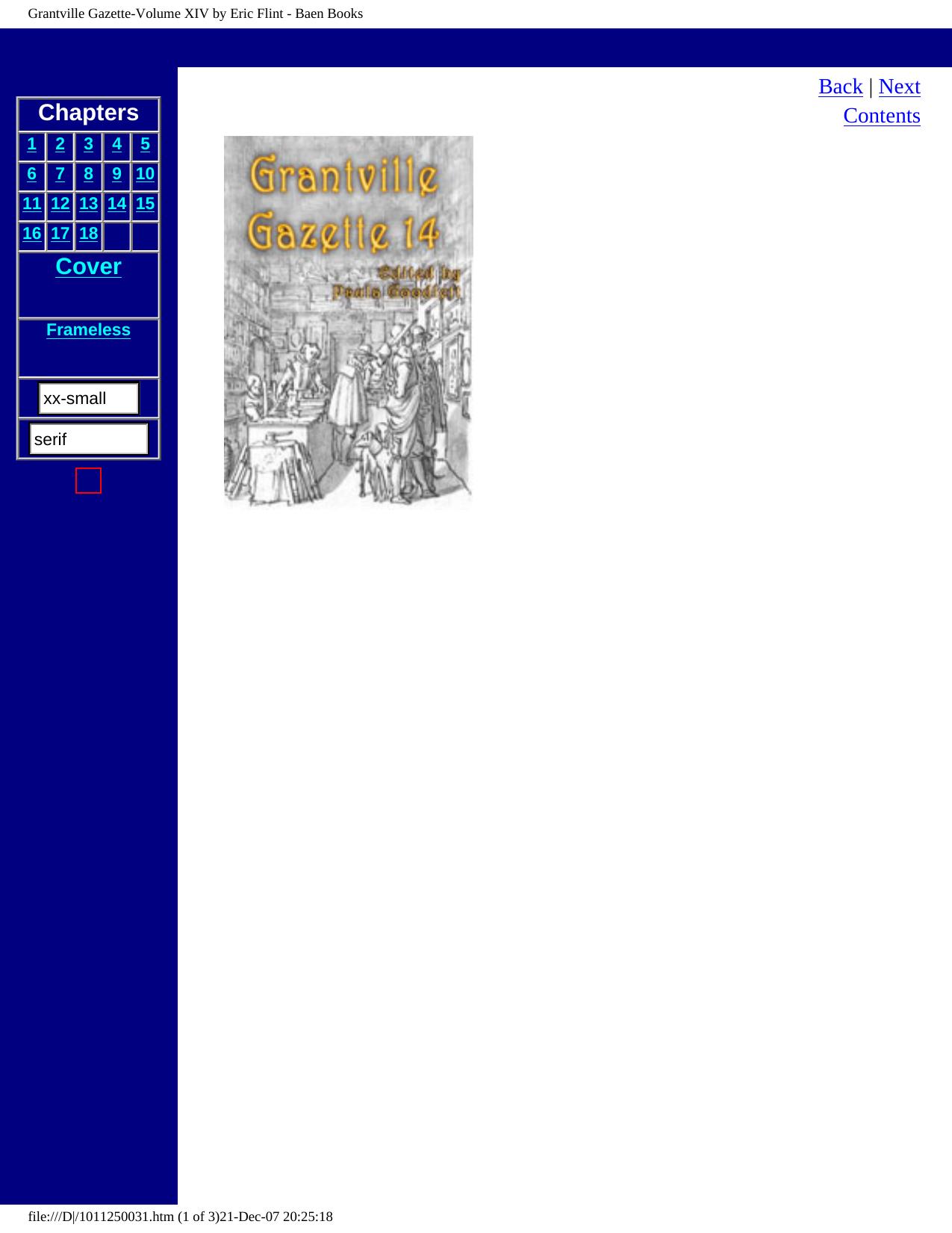 Grantville Gazette-Volume XIV by Eric Flint - Baen Books by Unknown