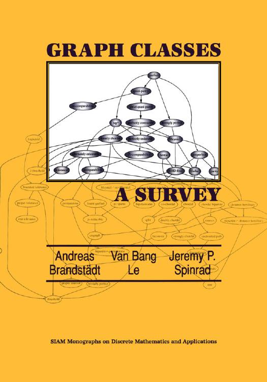Graph Classes: A Survey (Monographs on Discrete Mathematics and Applications) by Andreas Brandstädt Van Bang Le Jeremy P. Spinrad