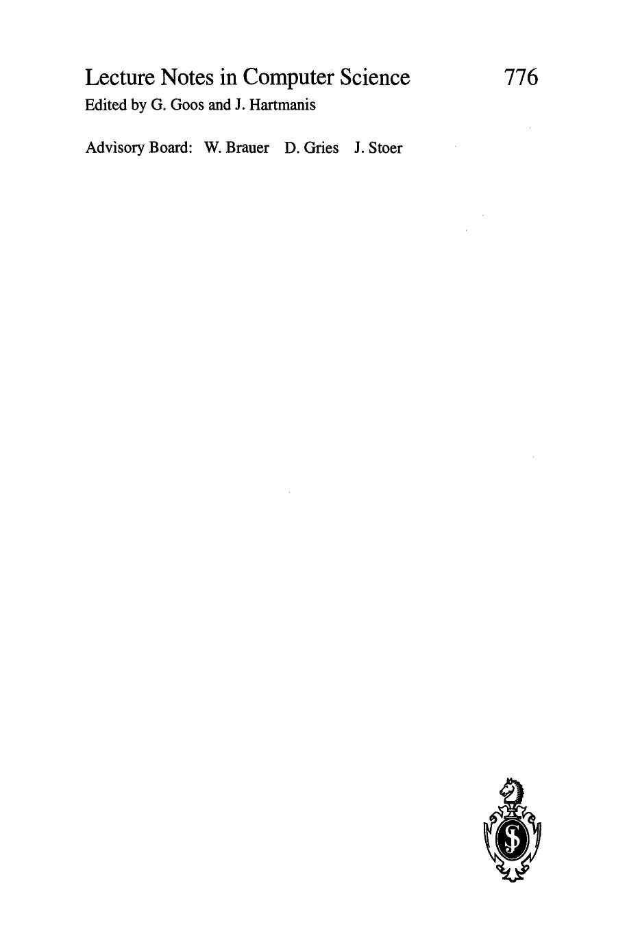 Graph Transformations in Computer Science: International Workshop Dagstuhl Castle, Germany, January 4â8, 1993 Proceedings by Kunio Aizawa Akira Nakamura (auth.) Hans Jürgen Schneider Hartmut Ehrig (eds.)