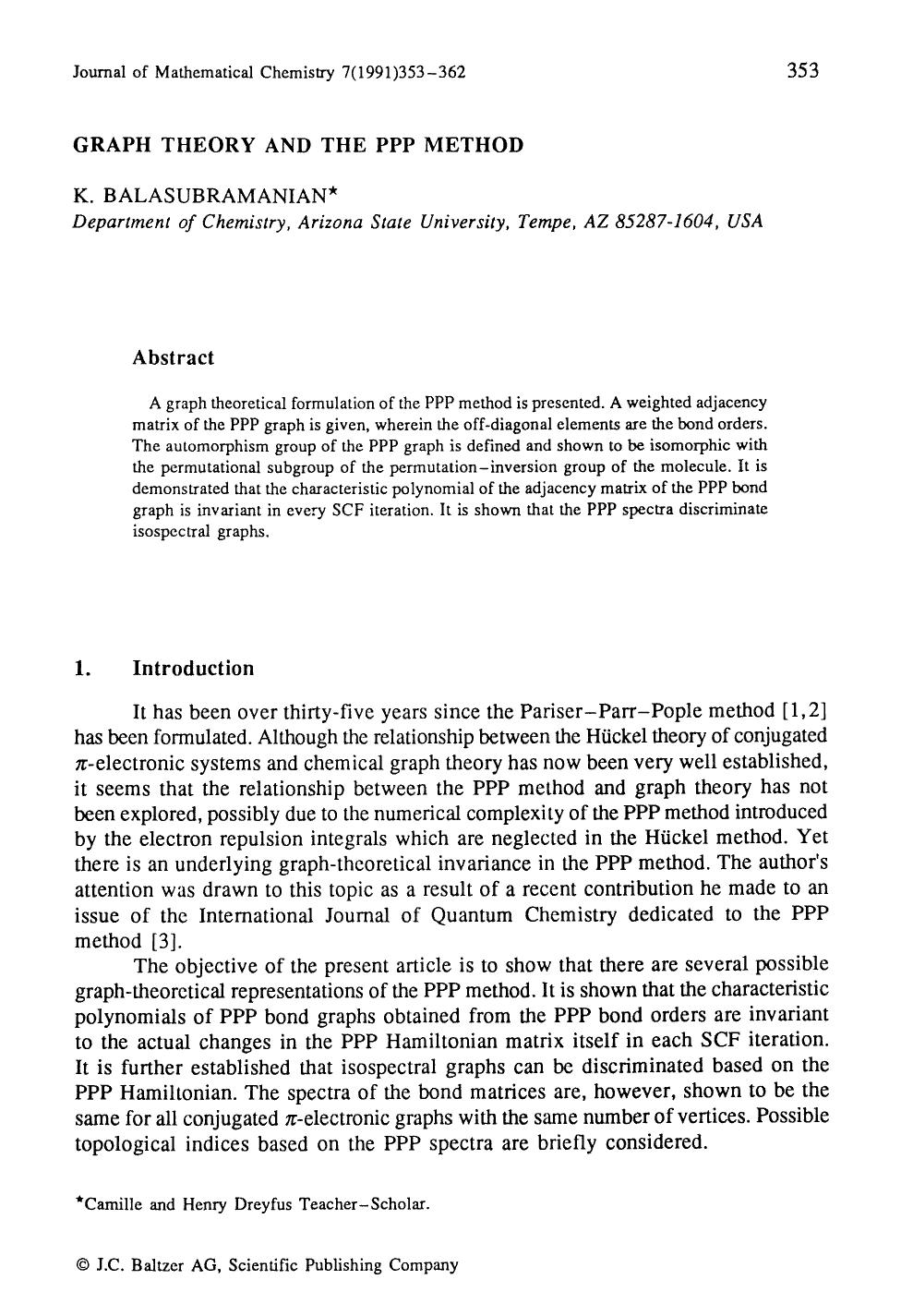 Graph theory and the PPP method by Unknown