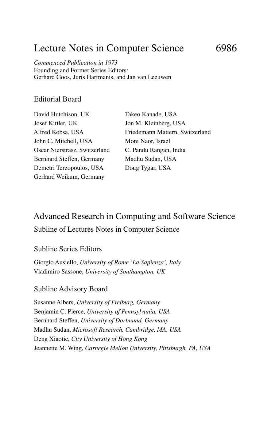 Graph-Theoretic Concepts in Computer Science: 37th International Workshop, WG 2011, TeplÃ¡ Monastery, Czech Republic, June 21-24, 2011, Revised Papers ... Computer Science and General Issues) by Petr Kolman Jan Kratochvíl