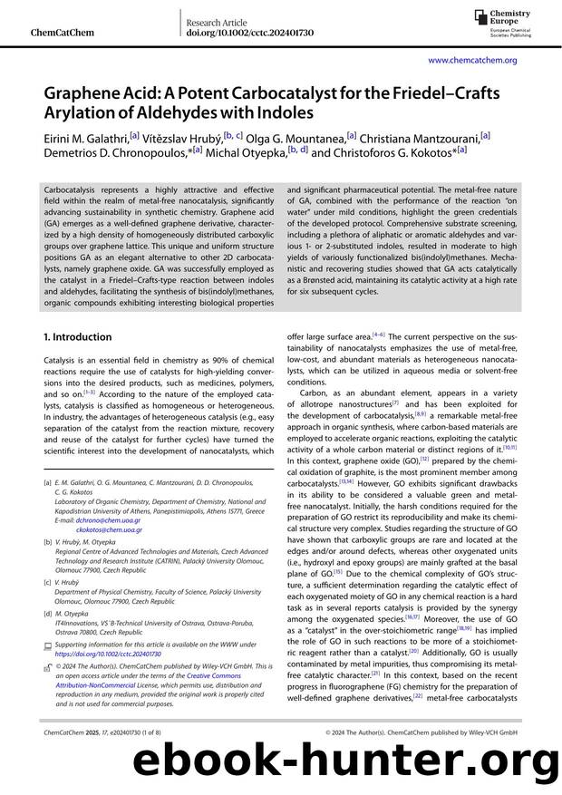 Graphene Acid: A Potent Carbocatalyst for the Friedel–Crafts Arylation of Aldehydes with Indoles by Unknown