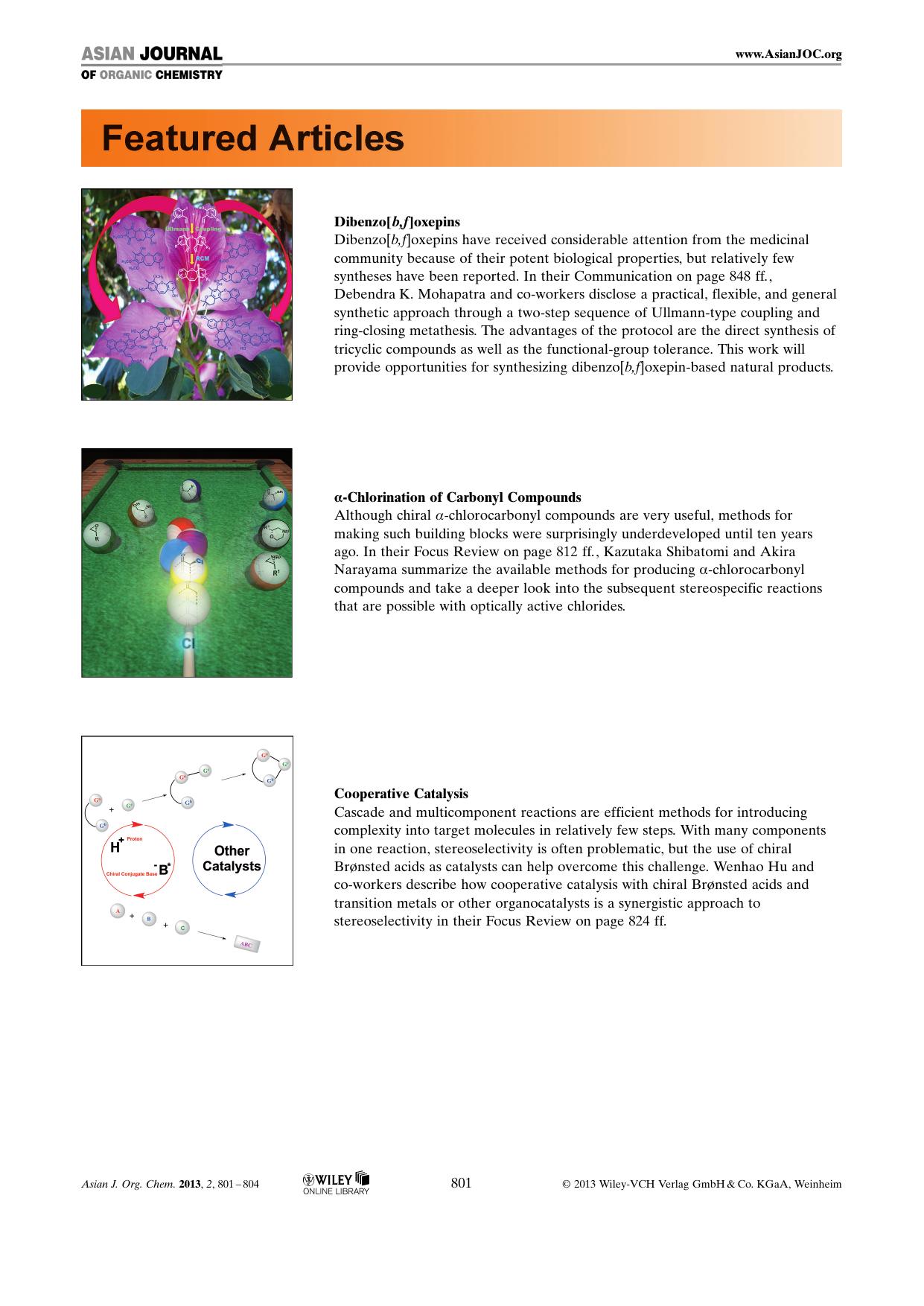 Graphical Abstract: Asian J. Org. Chem. 102013 by Unknown