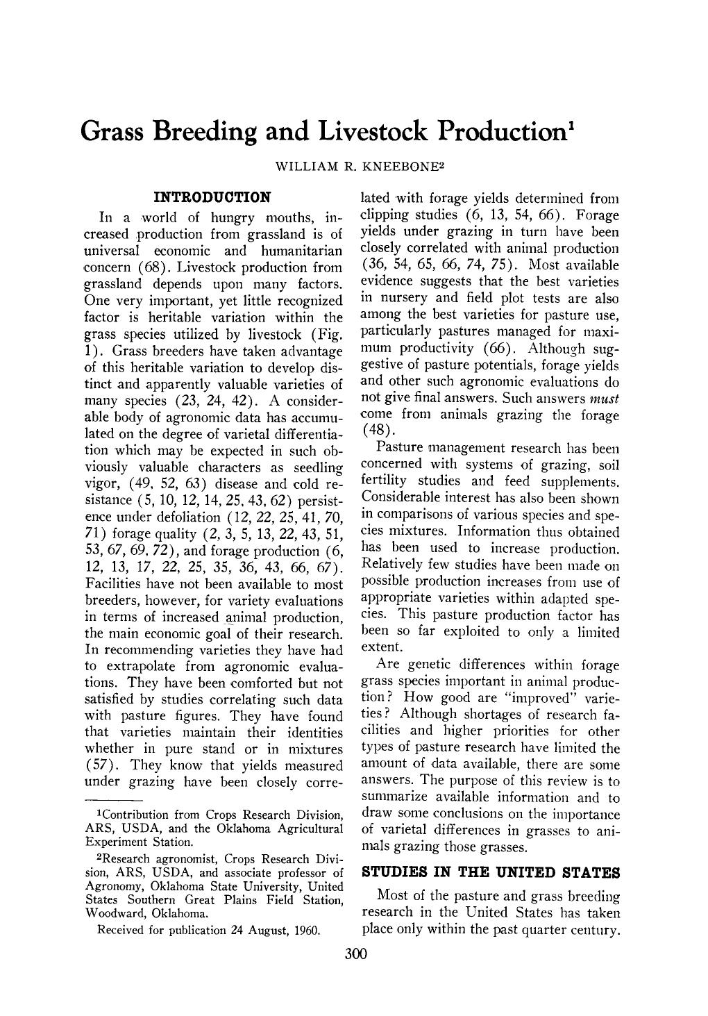 Grass breeding and livestock production by Unknown