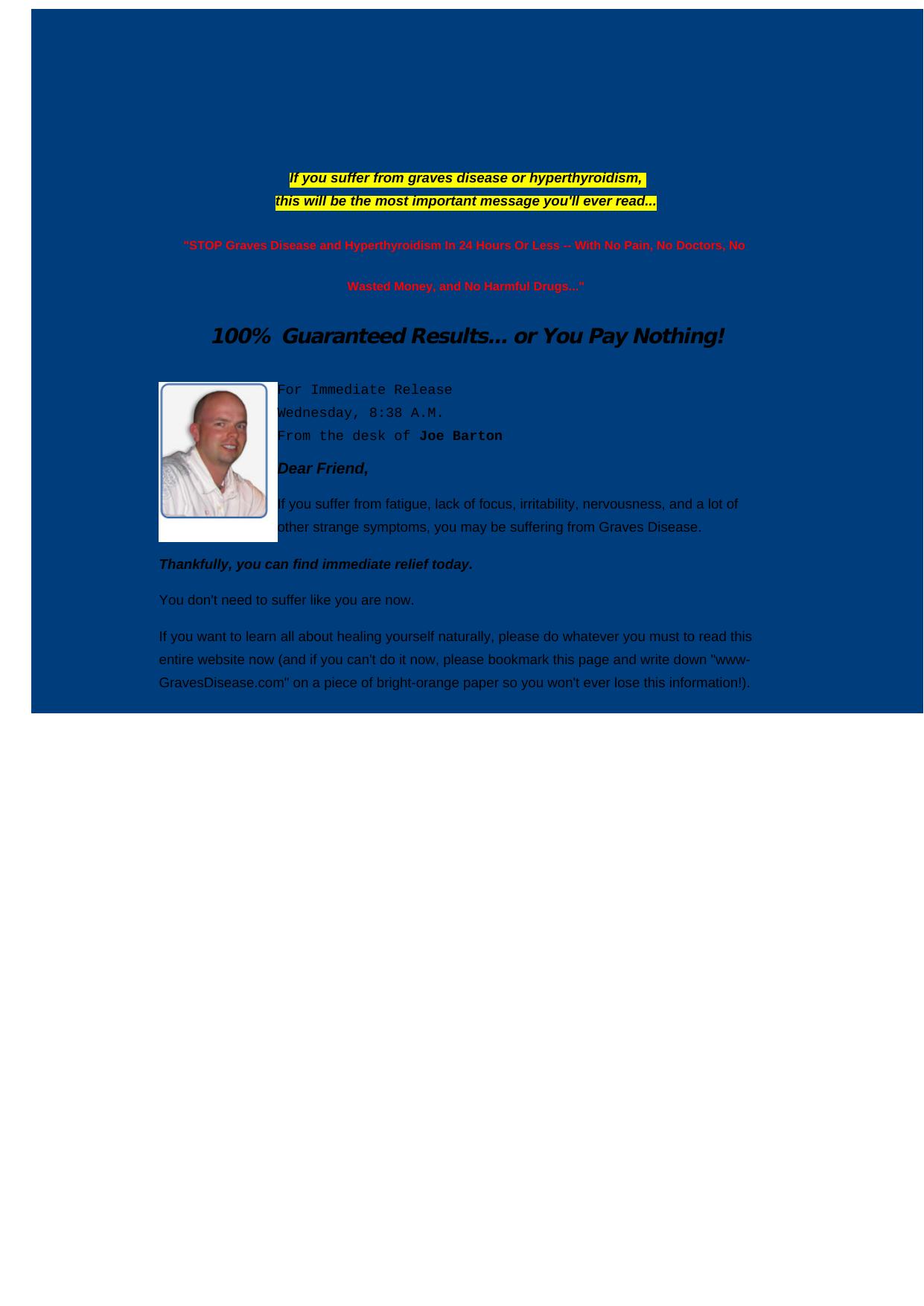 Graves And Hyperthyroidism Remedy Report -New Site - High Conversions- by Best of Kuszter's Collection