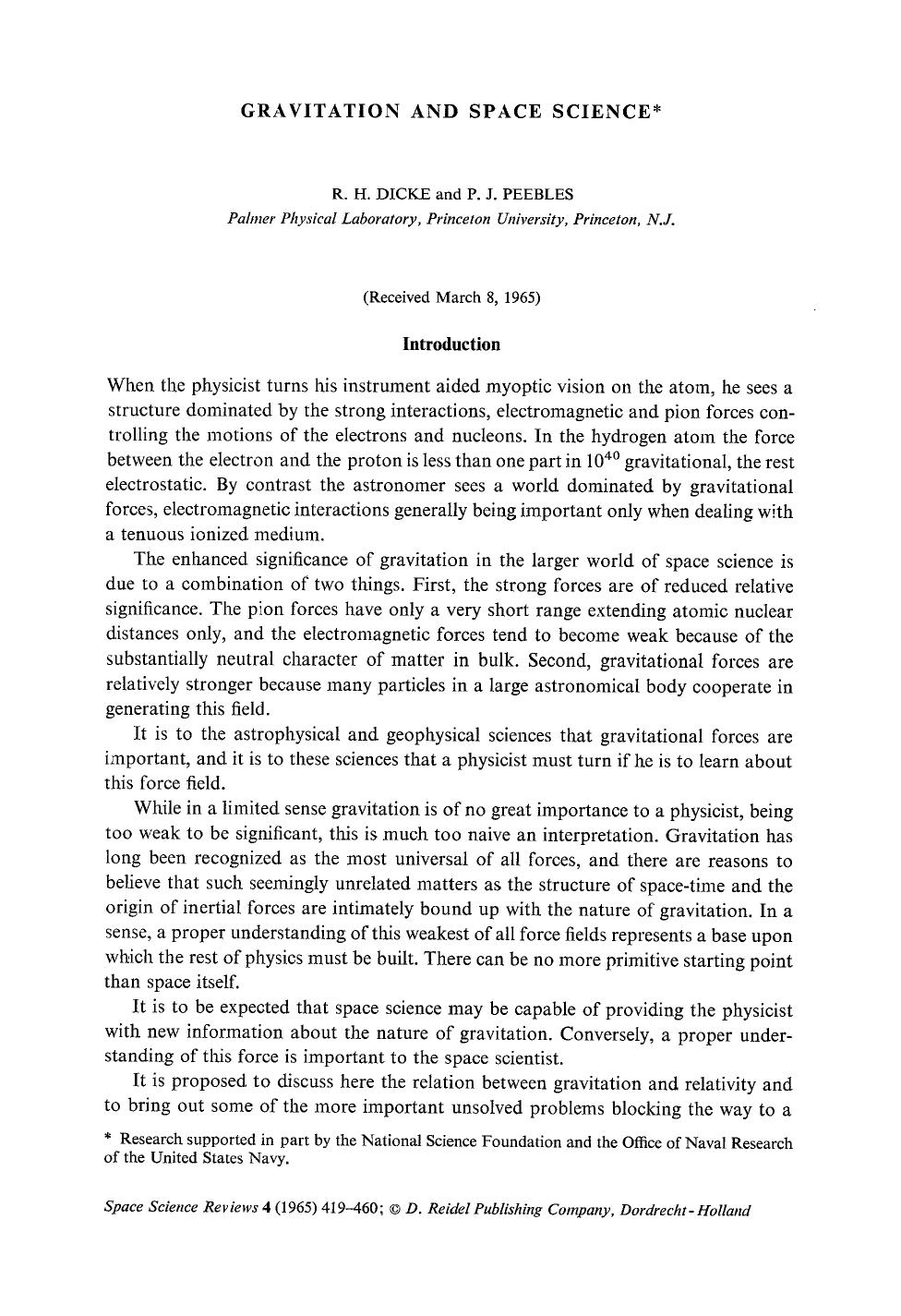 Gravitation and space science by Unknown
