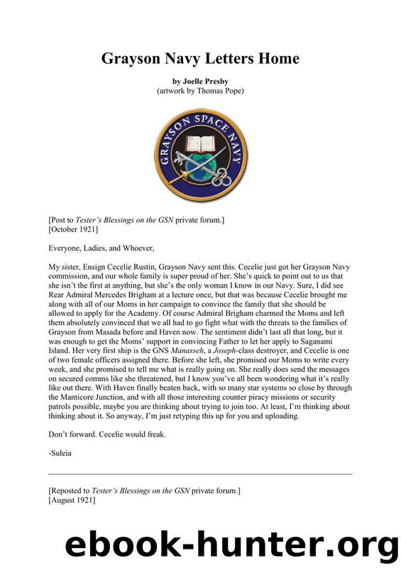 Grayson Navy Letters Home by Joelle Presby