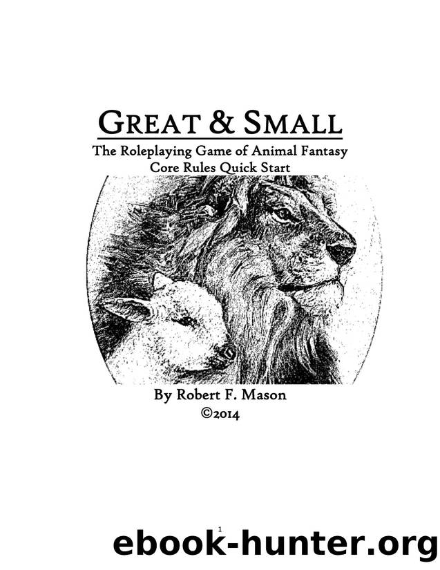 Great & Small Animal FRPG by Unknown