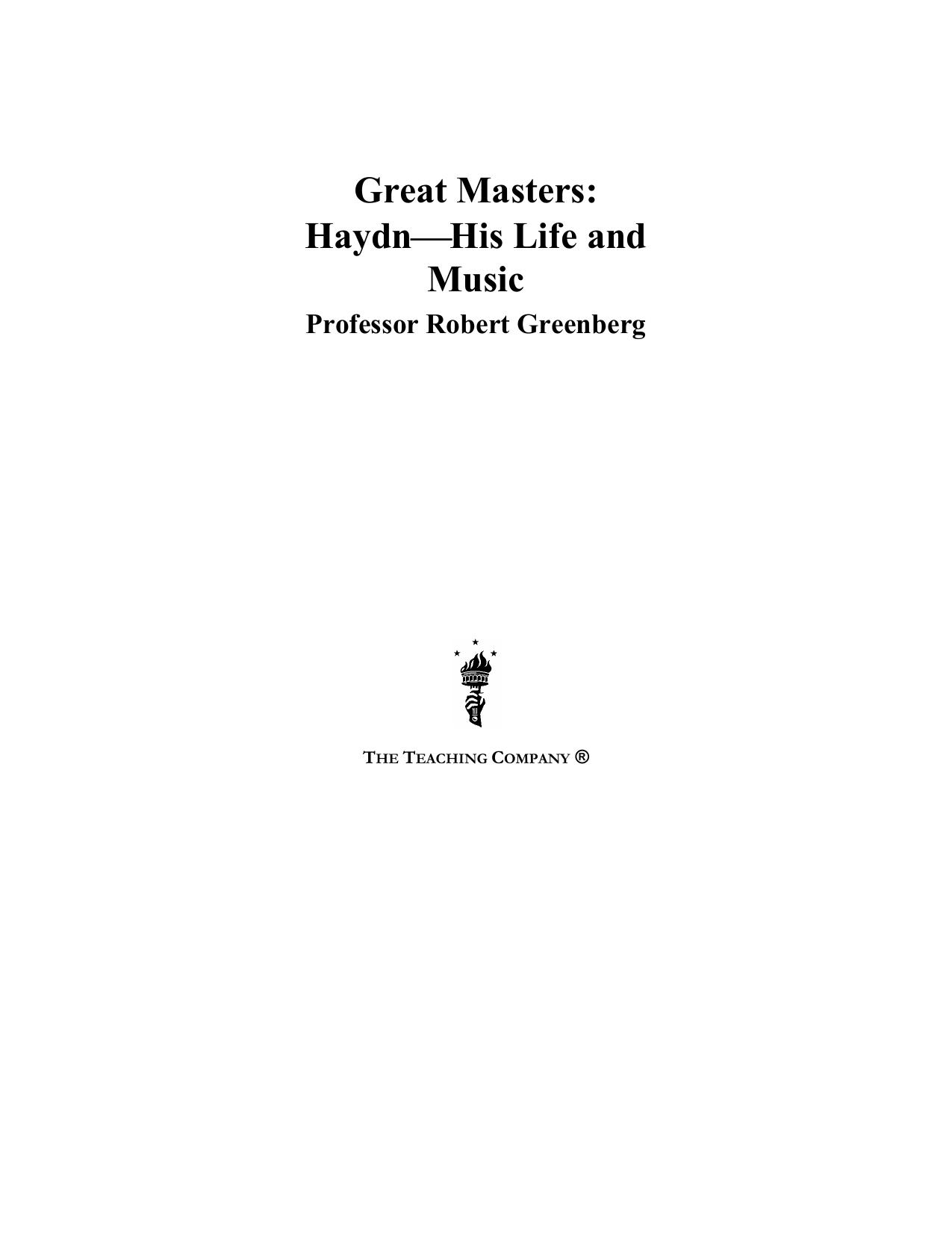 Great masters. Haydn, his life and music by Haydn Joseph; Rodriquez Sal; Greenberg Robert; Stonebarger Tamara; Haydn Joseph