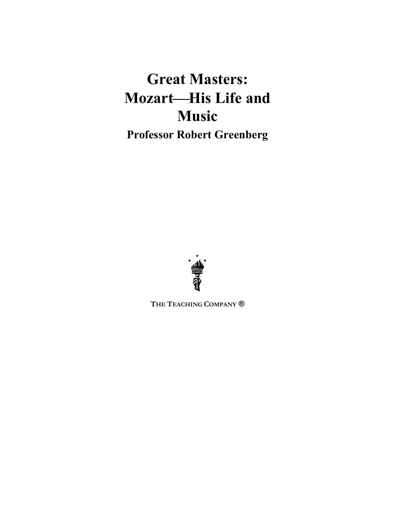 Great masters. Mozart, his life and music by unknow