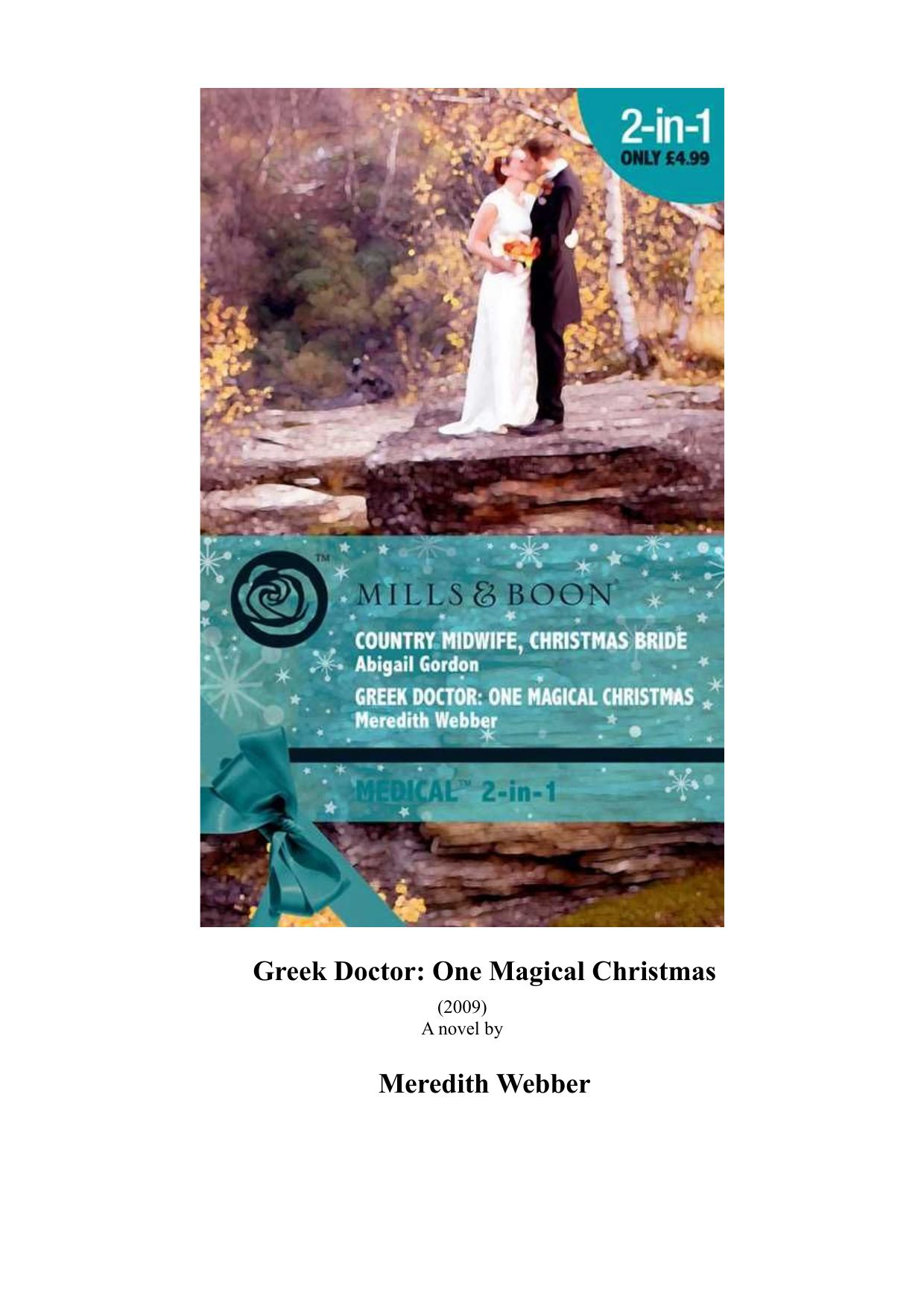 Greek Doctor-One Magical Christmas by Weber Meredith