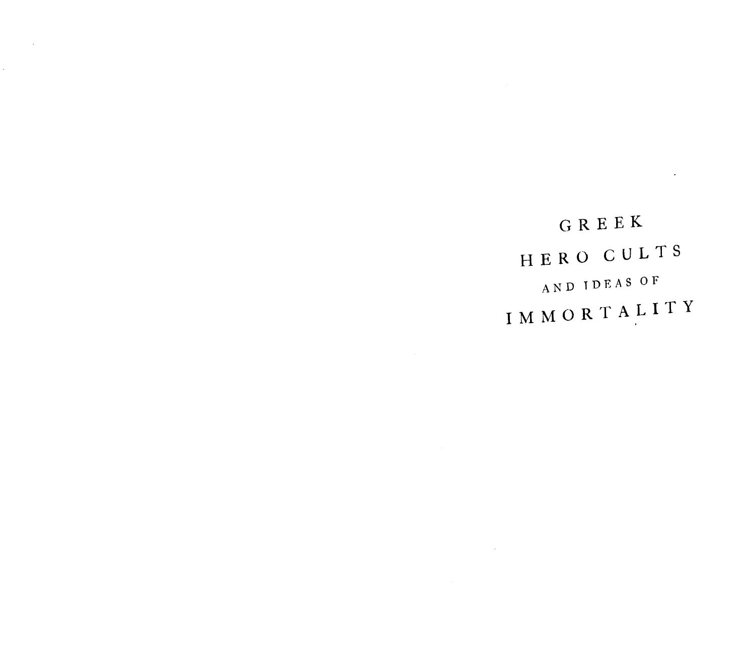 Greek hero cults and ideas of immortality [rucont-119703] by Unknown