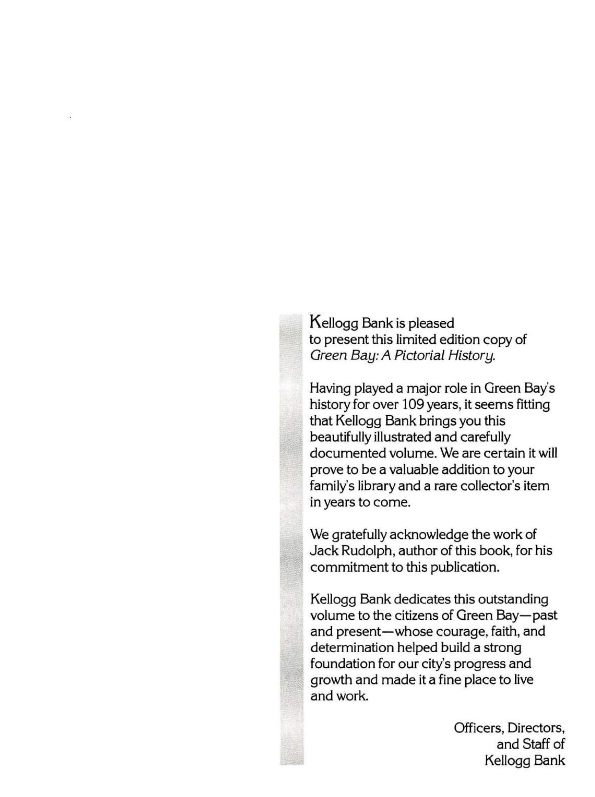 Green Bay, a pictorial history by Jack Rudolph