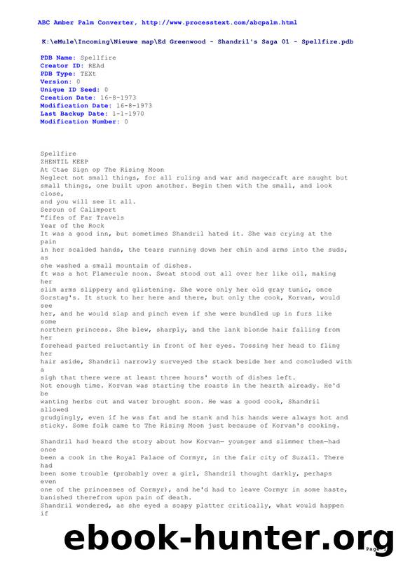 Greenwood, Ed - Shandril's Saga 01 by Greenwood Ed