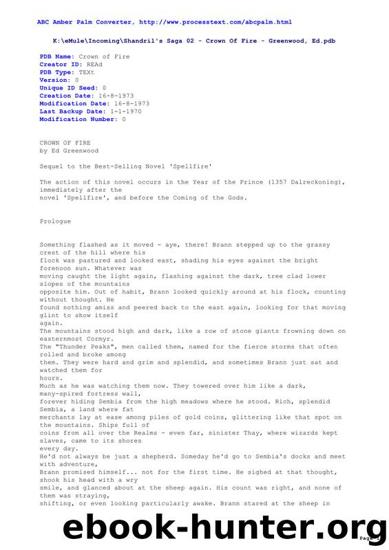 Greenwood, Ed - Shandril's Saga 02 by Greenwood Ed