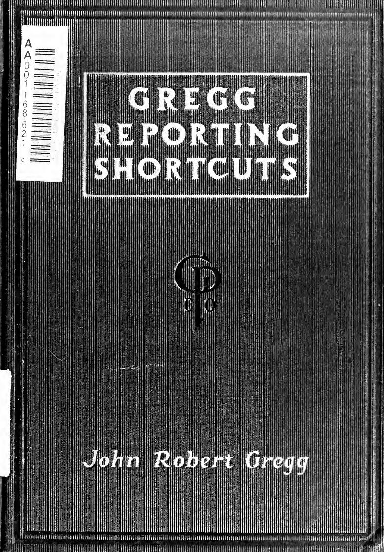Gregg reporting shortcuts by Gregg John Robert 1867-1948