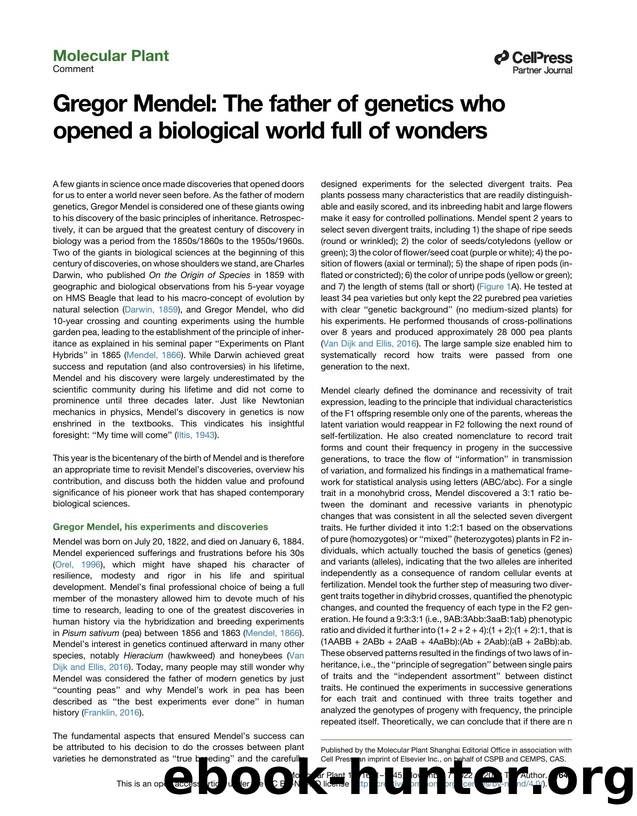 Gregor Mendel: The father of genetics who opened a biological world full of wonders by Shifeng Cheng