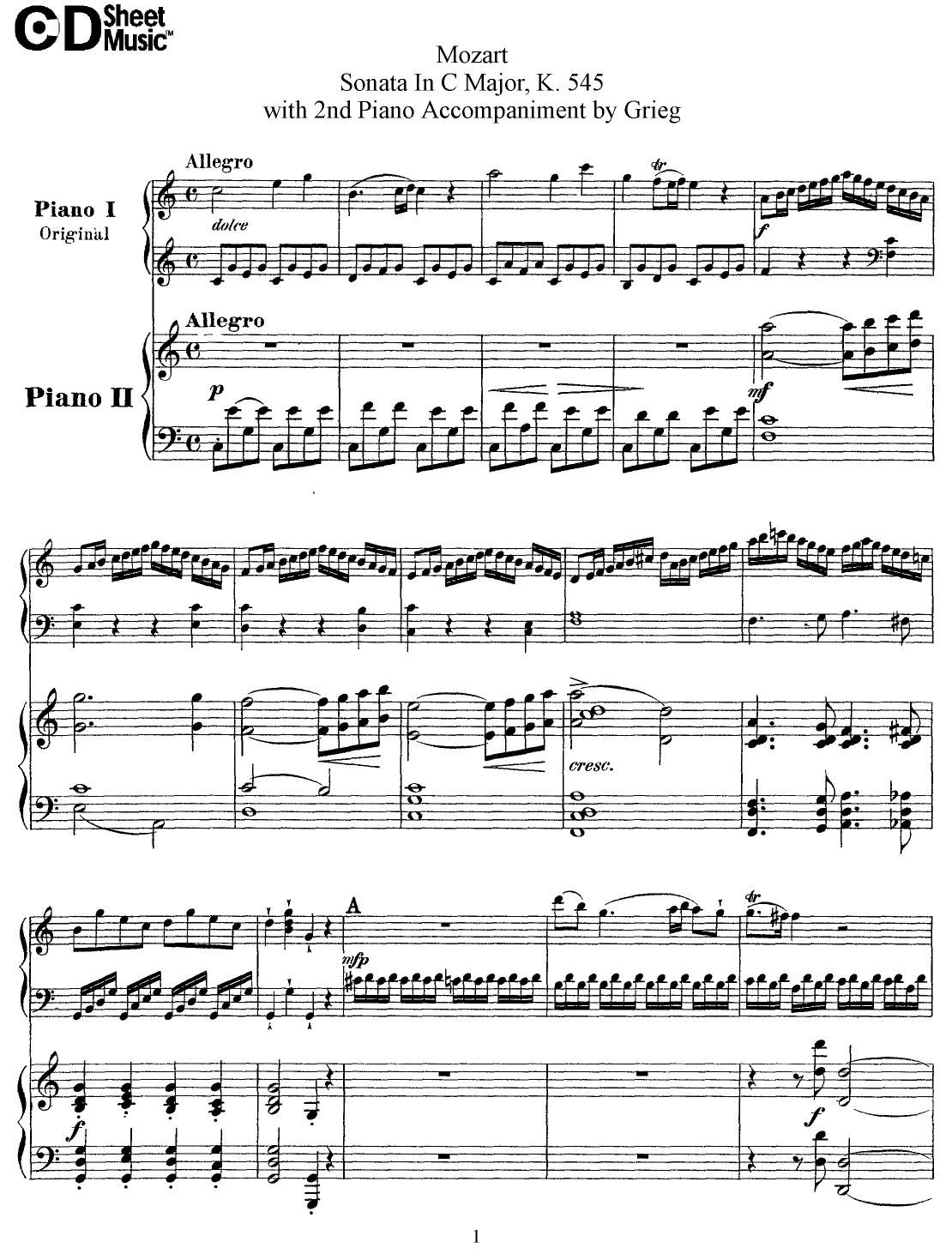 Grieg: Works for Piano, 2nd Piano Accompaniment to by WBaxley Music Subito Music Corp & Stephens Pub. Co