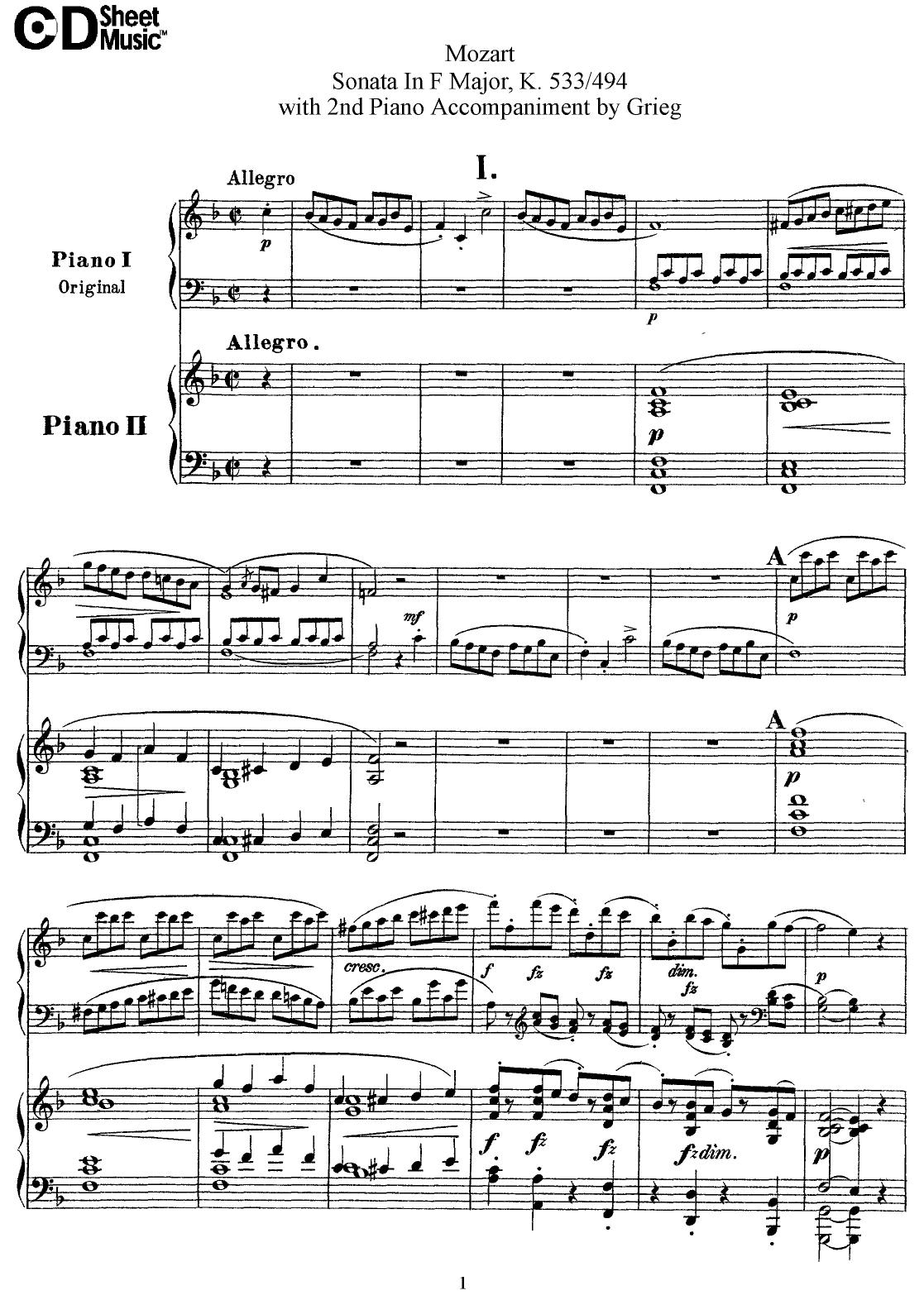 Grieg: Works for Piano, 2nd Piano Accompaniment to: by WBaxley Music Subito Music Corp & Stephens Pub. Co