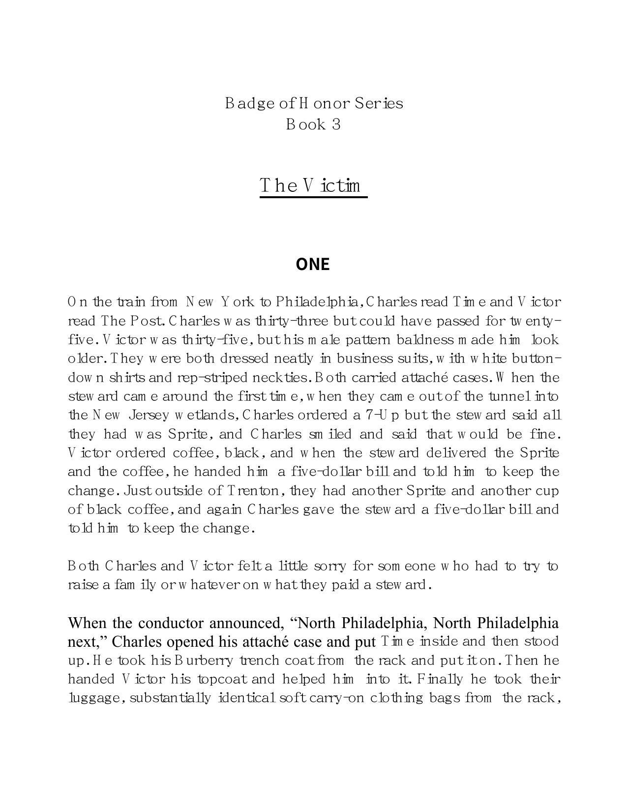 Griffin, W.E.B. - Badge of Honor 03 - The Victim by Griffin W. E. B
