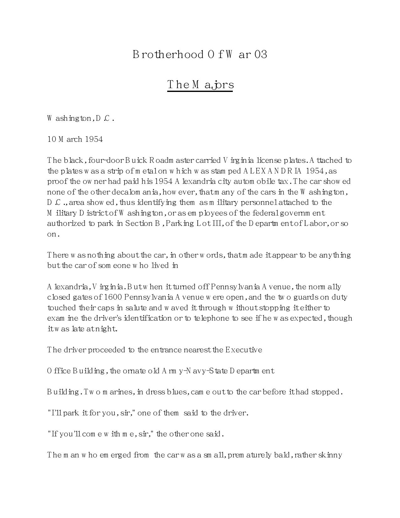 Griffin, W.E.B. - Brotherhood Of War 03 - The Majors by Griffin W. E. B