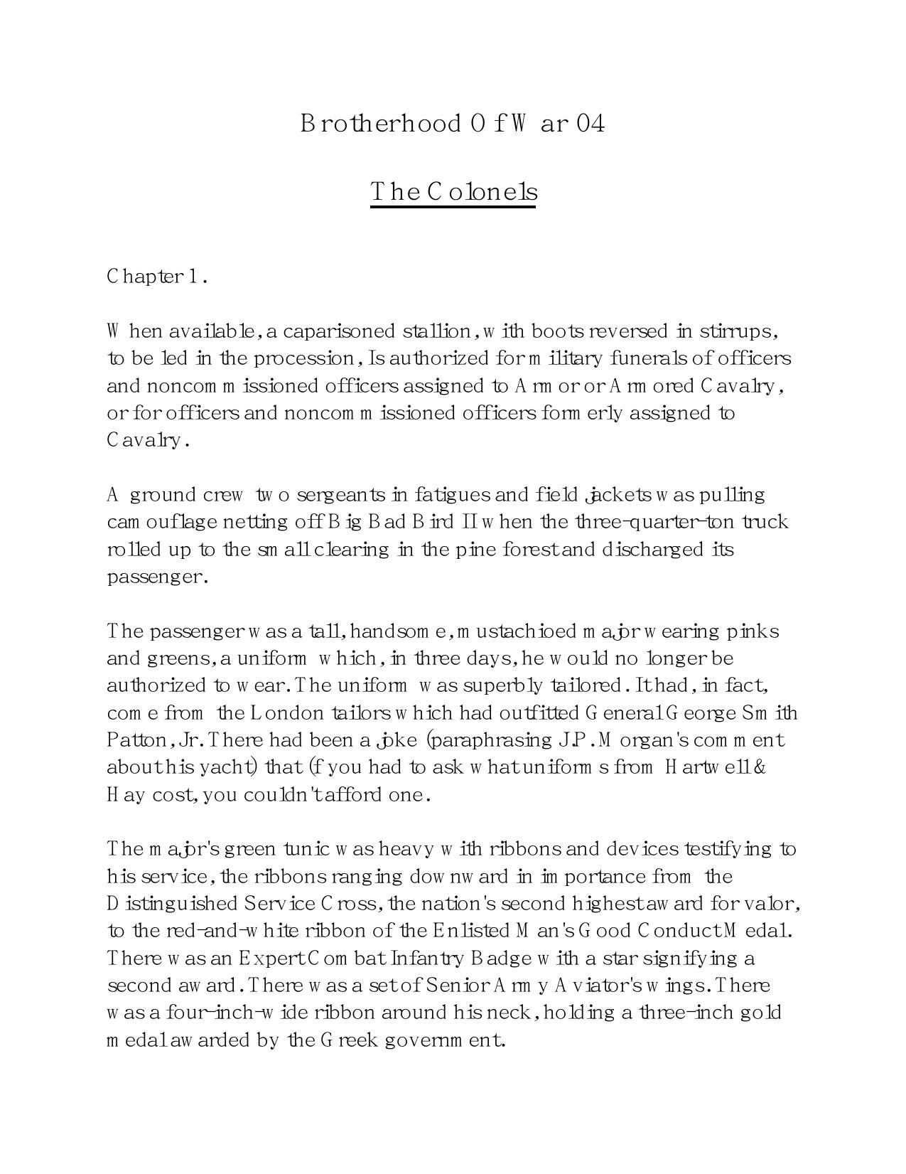 Griffin, W.E.B. - Brotherhood Of War 04 - The Colonels by Griffin W. E. B
