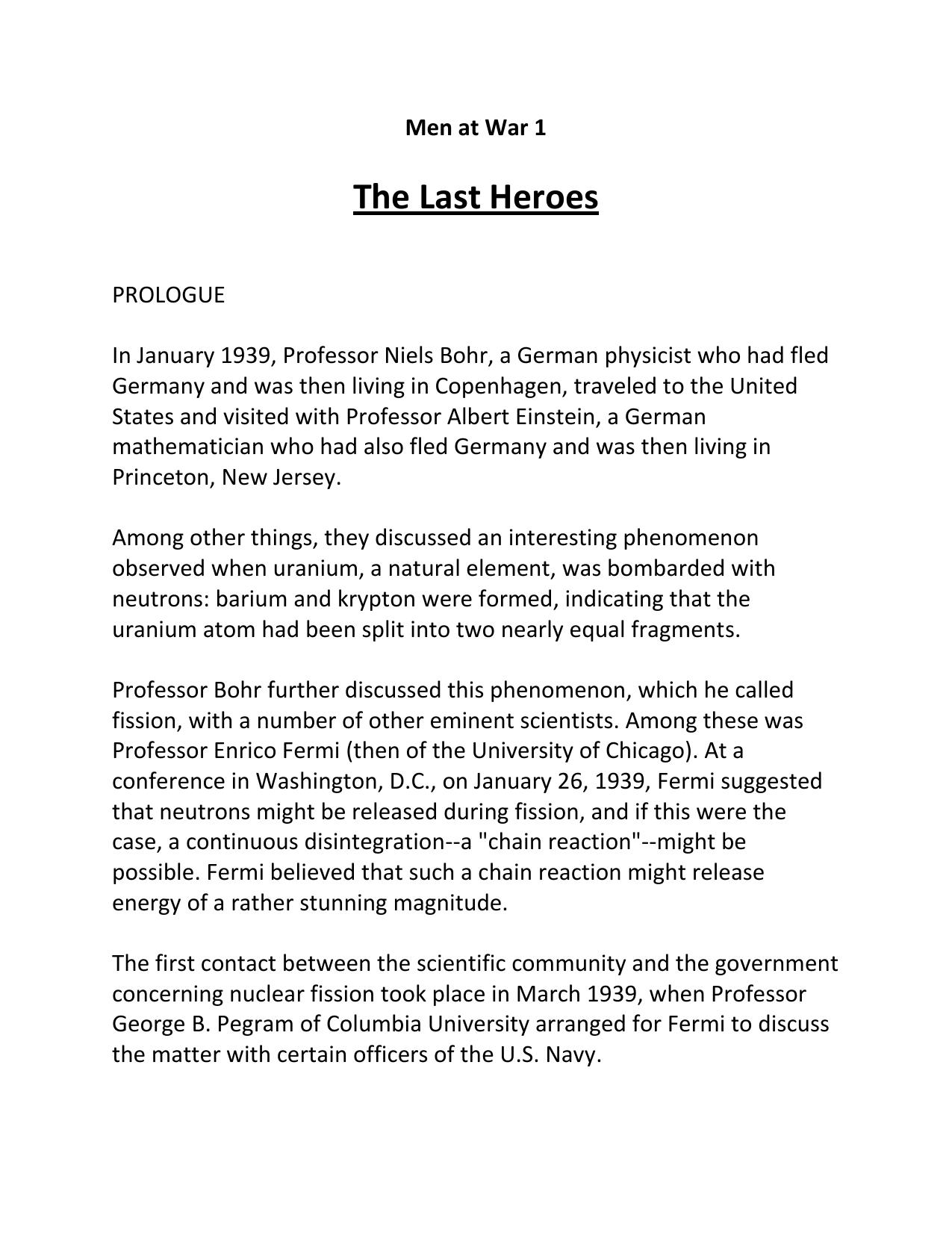 Griffin, W.E.B. - Men At War 01 - The Last Heroes by Griffin W. E. B