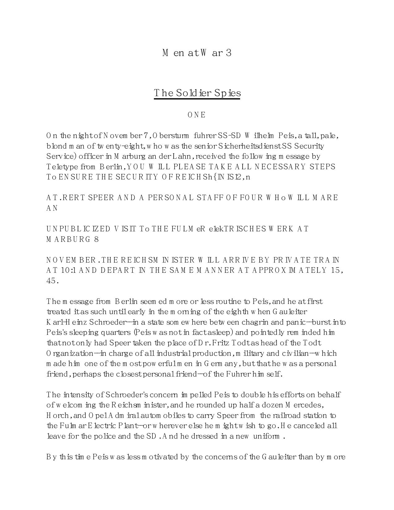 Griffin, W.E.B. - Men At War 03 - The Soldiers Spies by Griffin W. E. B