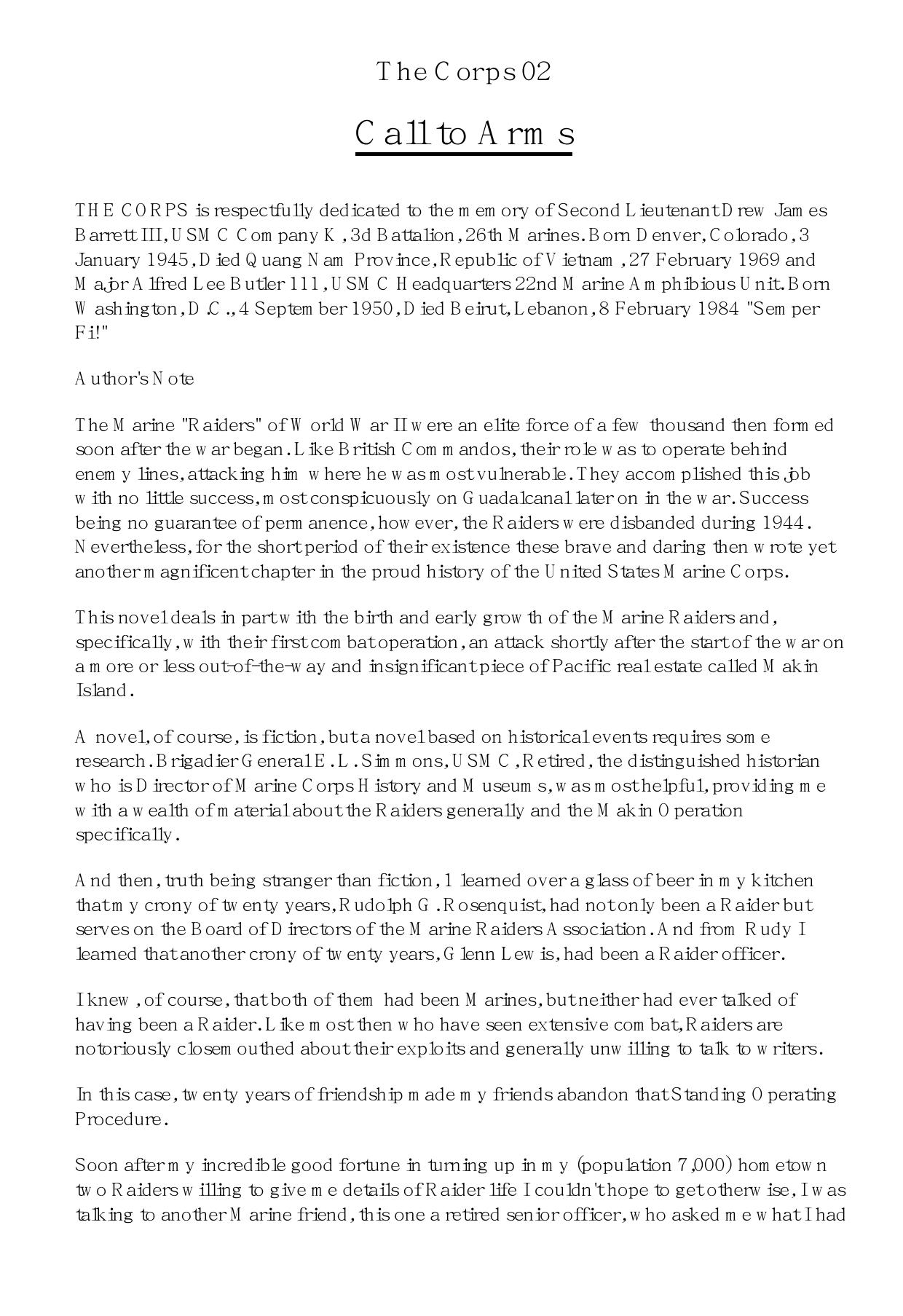 Griffin, W.E.B. - The Corps 02 - Call To Arms by Griffin W. E. B
