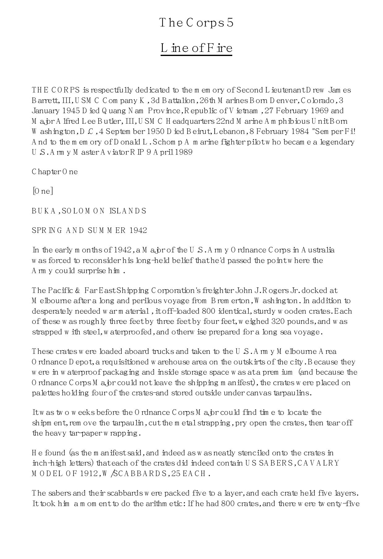 Griffin, W.E.B. - The Corps 05 - Line Of Fire by Griffin W. E. B