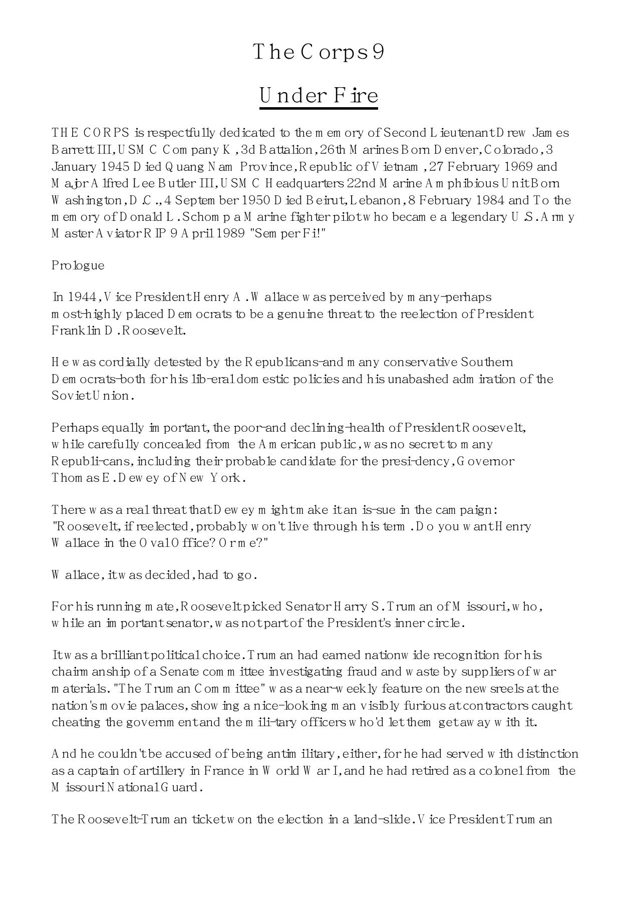 Griffin, W.E.B. - The Corps 09 - Under Fire by Griffin W. E. B