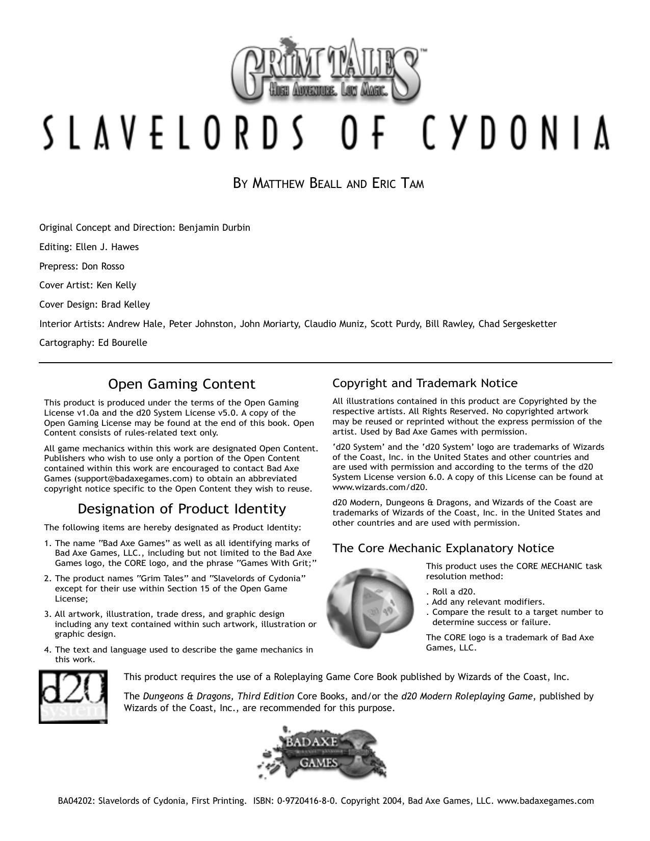 Grim Tales Slavelords of Cydonia by Unknown