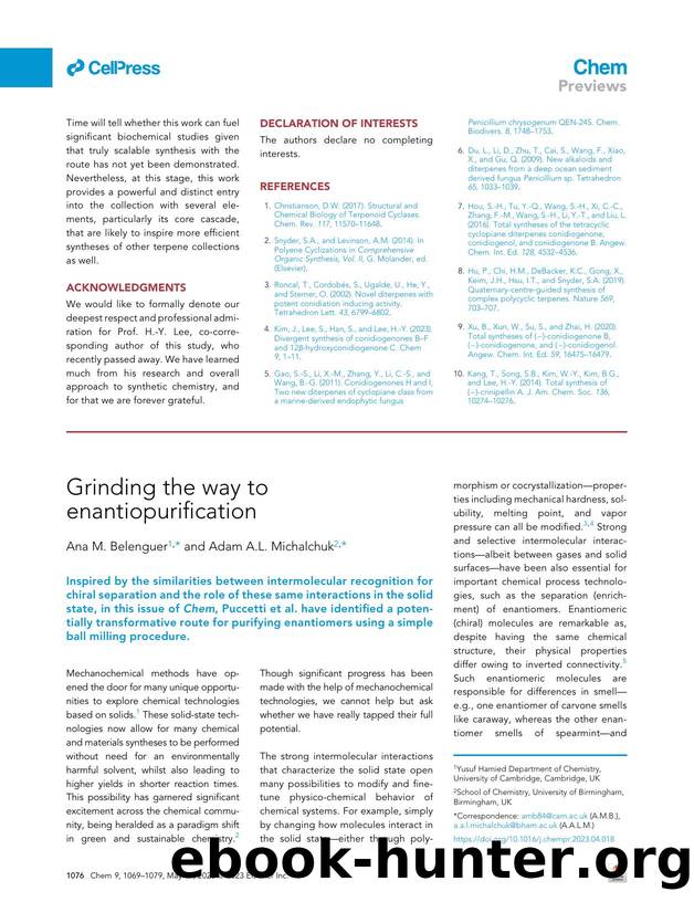 Grinding the way to enantiopurification by Ana M. Belenguer & Adam A.L. Michalchuk