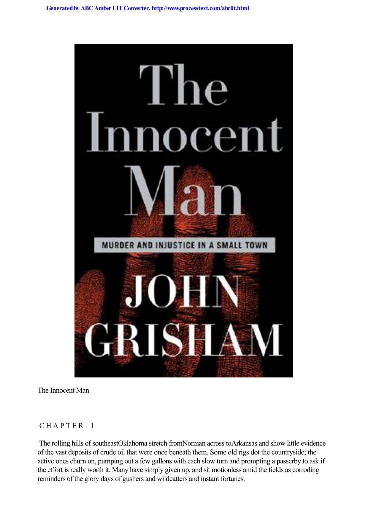 Grisham, John - The Innocent Man by Grisham John