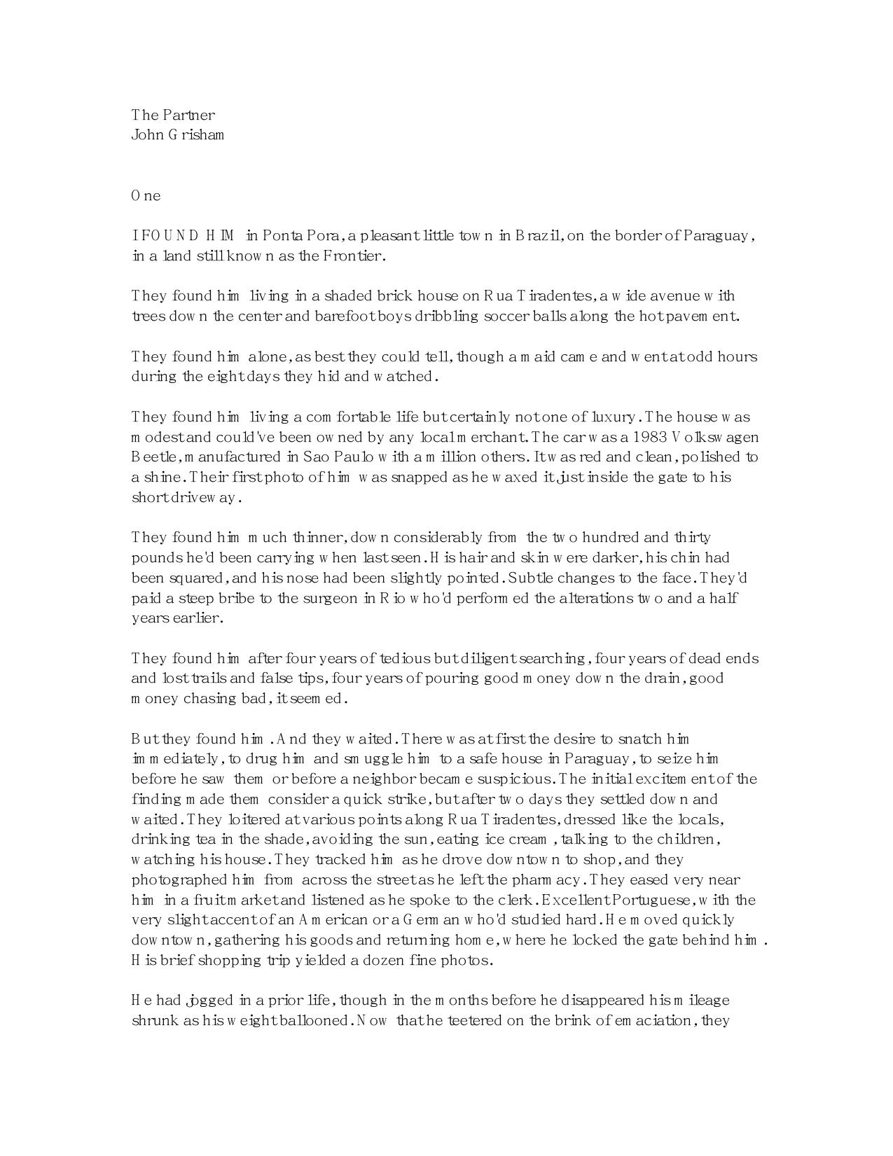 Grisham, John - The Partner by Grisham John