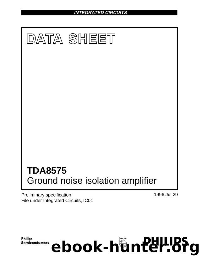 Ground noise isolation amplifier by Philips Semiconductors