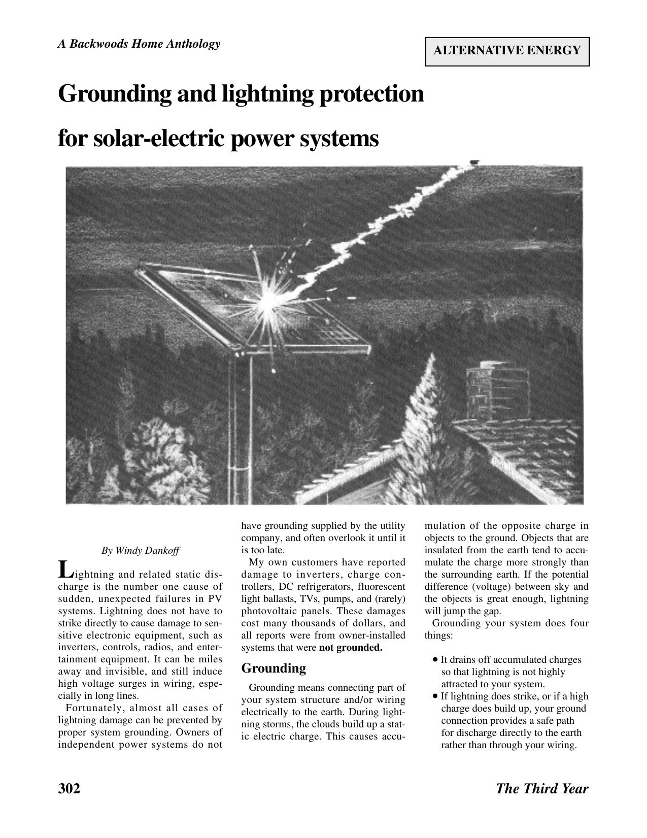 Grounding and lightning protection for solar-electric power by Unknown