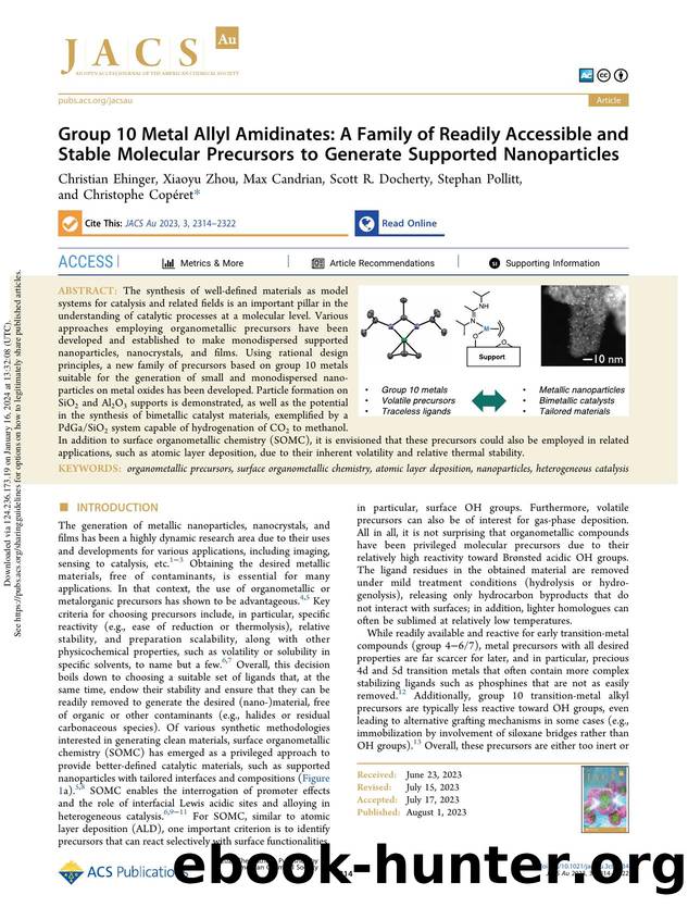 Group 10 Metal Allyl Amidinates: A Family of Readily Accessible and Stable Molecular Precursors to Generate Supported Nanoparticles by unknow