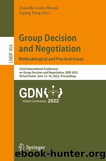 Group Decision and Negotiation: Methodological and Practical Issues by Unknown