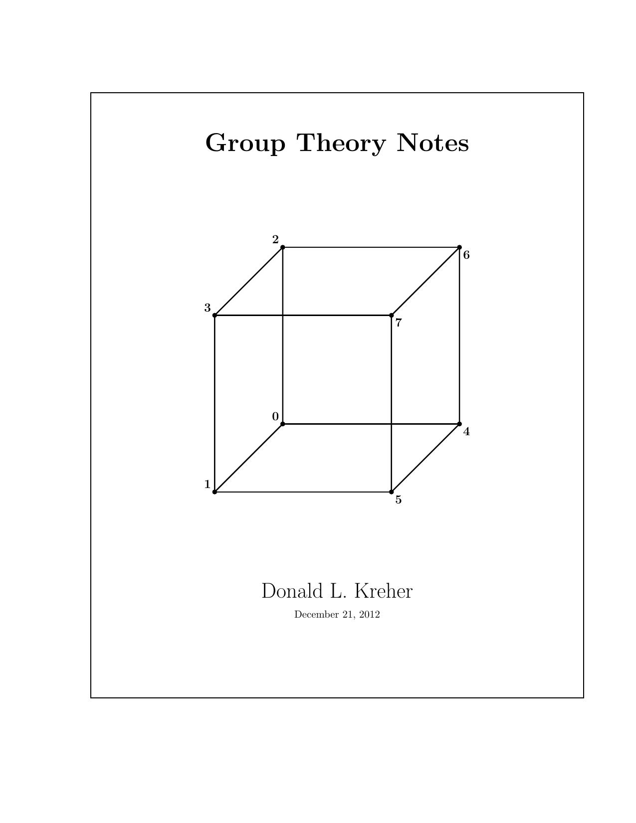 Group Theory Notes by Donald L. Kreher