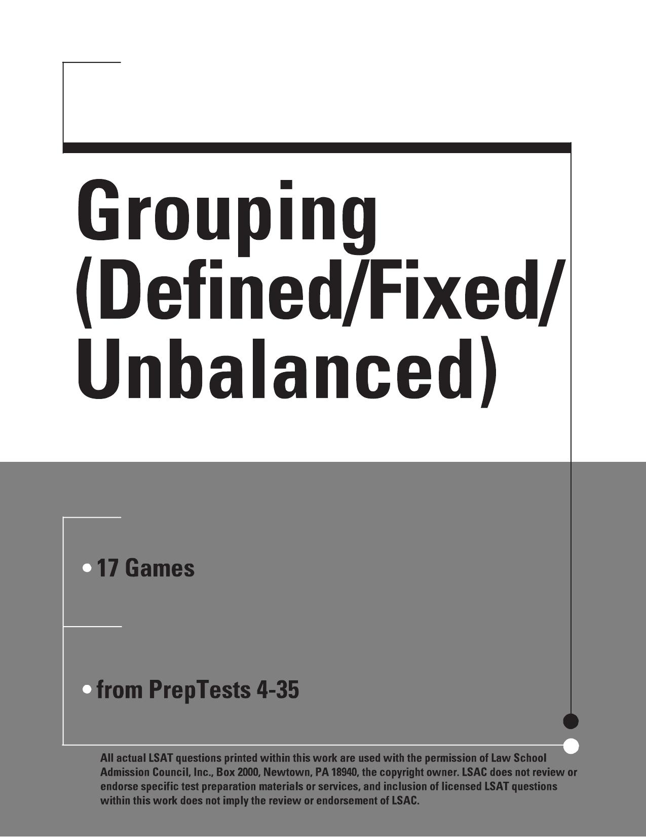 Grouping Defined Fixed Unbalanced by Unknown