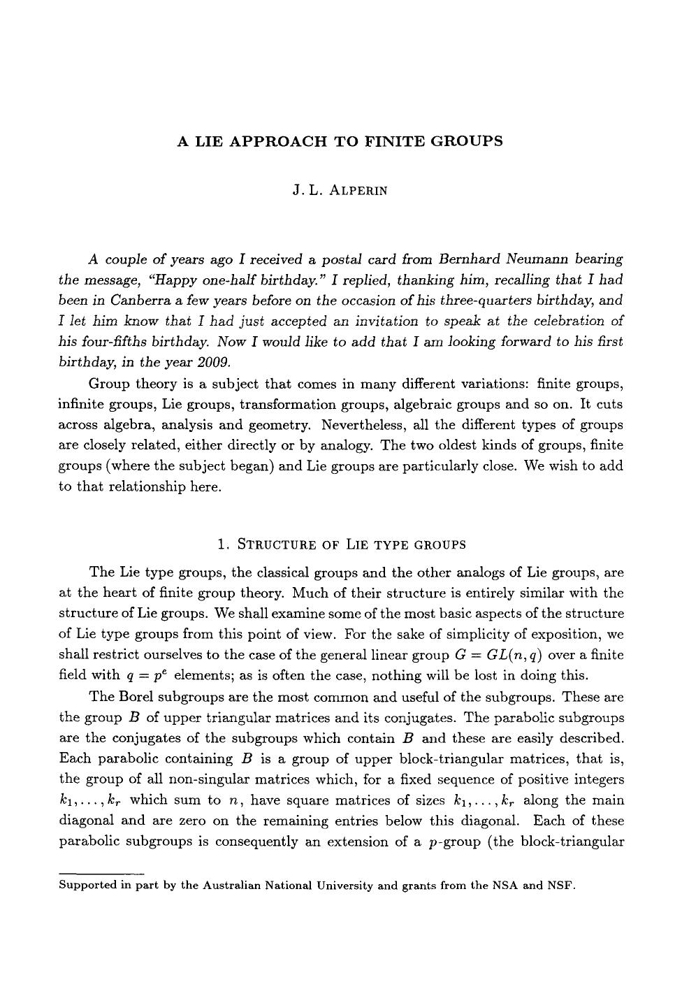 GroupsâCanberra 1989: Australian National University Group Theory Program 1989 by J. L. Alperin (auth.) L. G. Kovács (eds.)