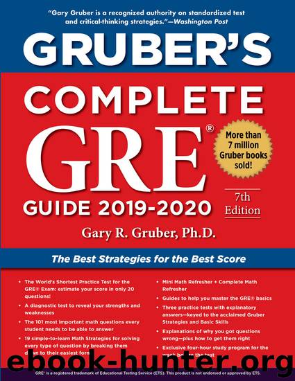 Gruber's Complete GRE Guide 2019-2020 by Gary Gruber
