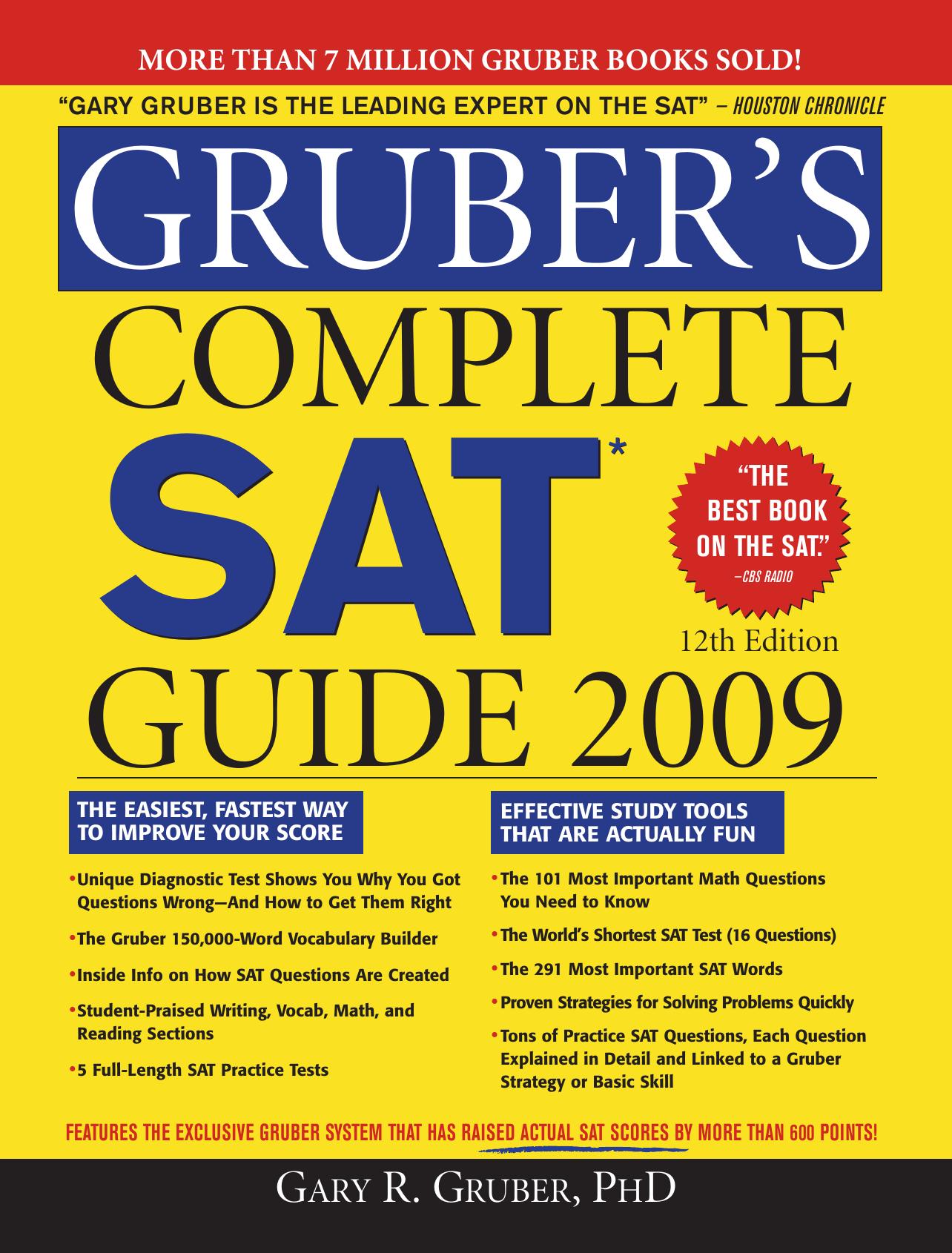 Gruber's Complete SAT Guide 2009 by Gary Gruber
