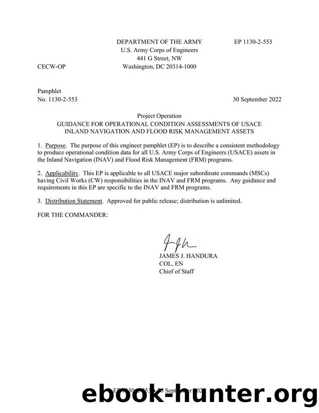 Guidance for Operational Condition Assessments of USACE Inland Navigation and Flood Risk Management by r1aceth1
