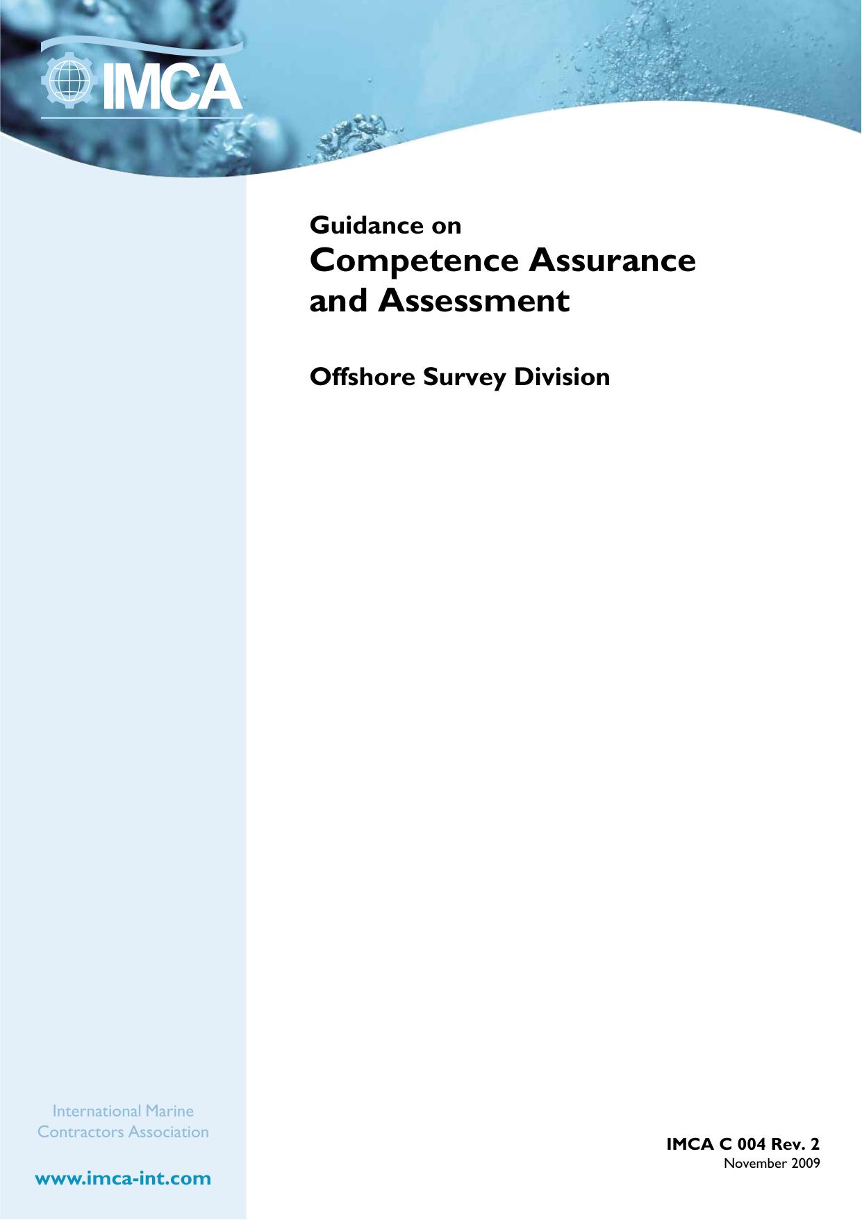 Guidance on competence assurance and assessment by Adam Hugo Support Services Manager